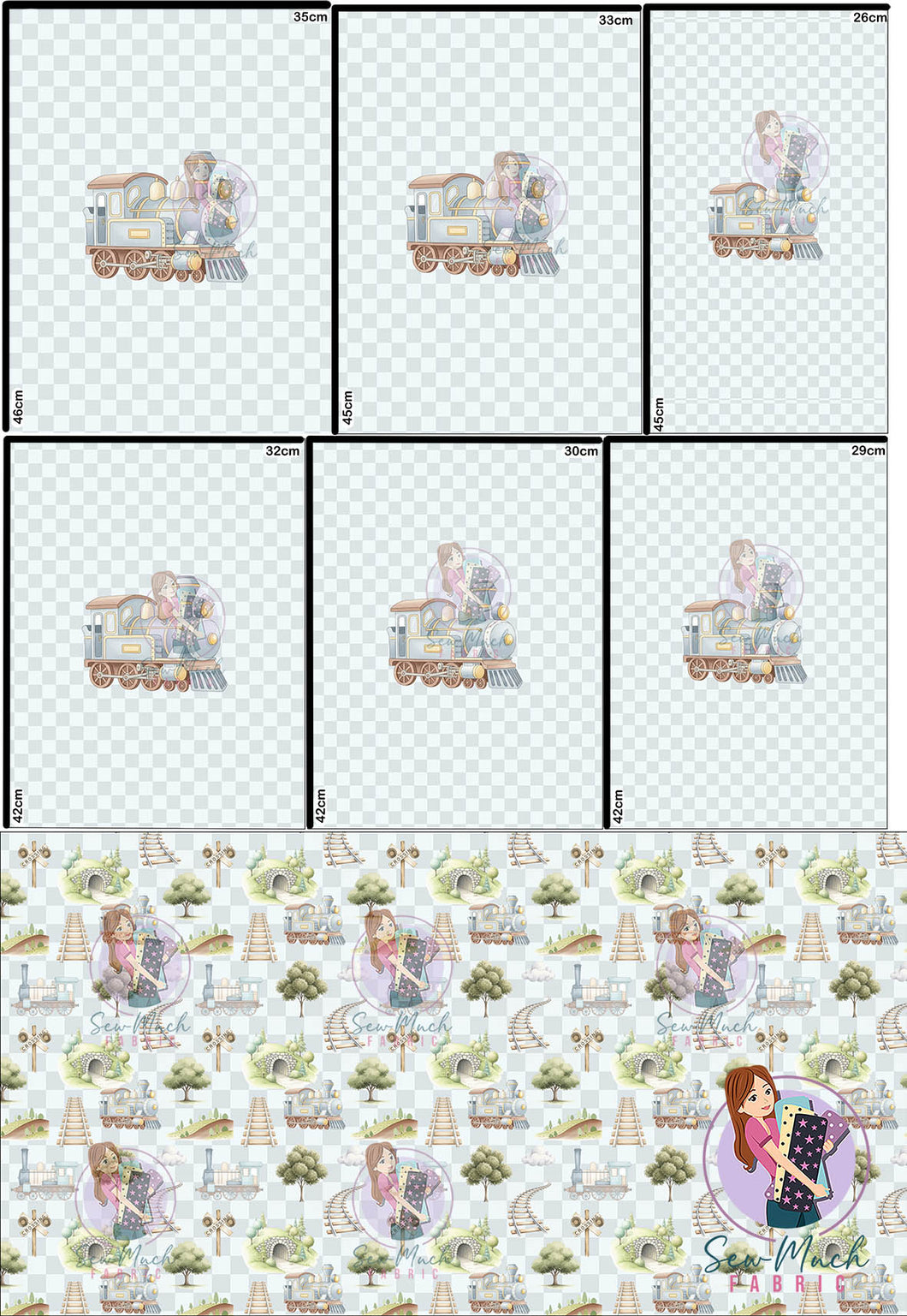 NOVEMBER Pre-Order (2): Trains 'PANEL FOR ROMPERS'