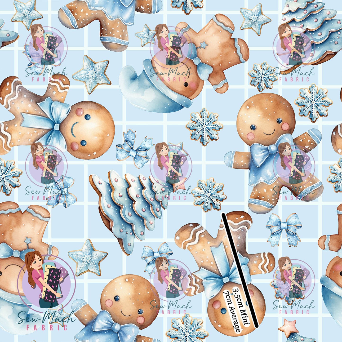 Christmas: Blue Gingerbread | Canvas | Retail | Average Scale
