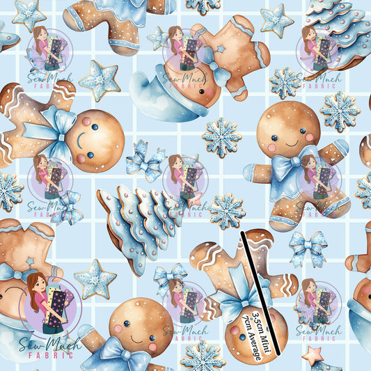 Christmas: Blue Gingerbread | Canvas | Retail | Average Scale