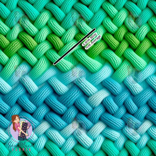 Green & Blue Knit Look | Canvas | Retail | MINI Scale