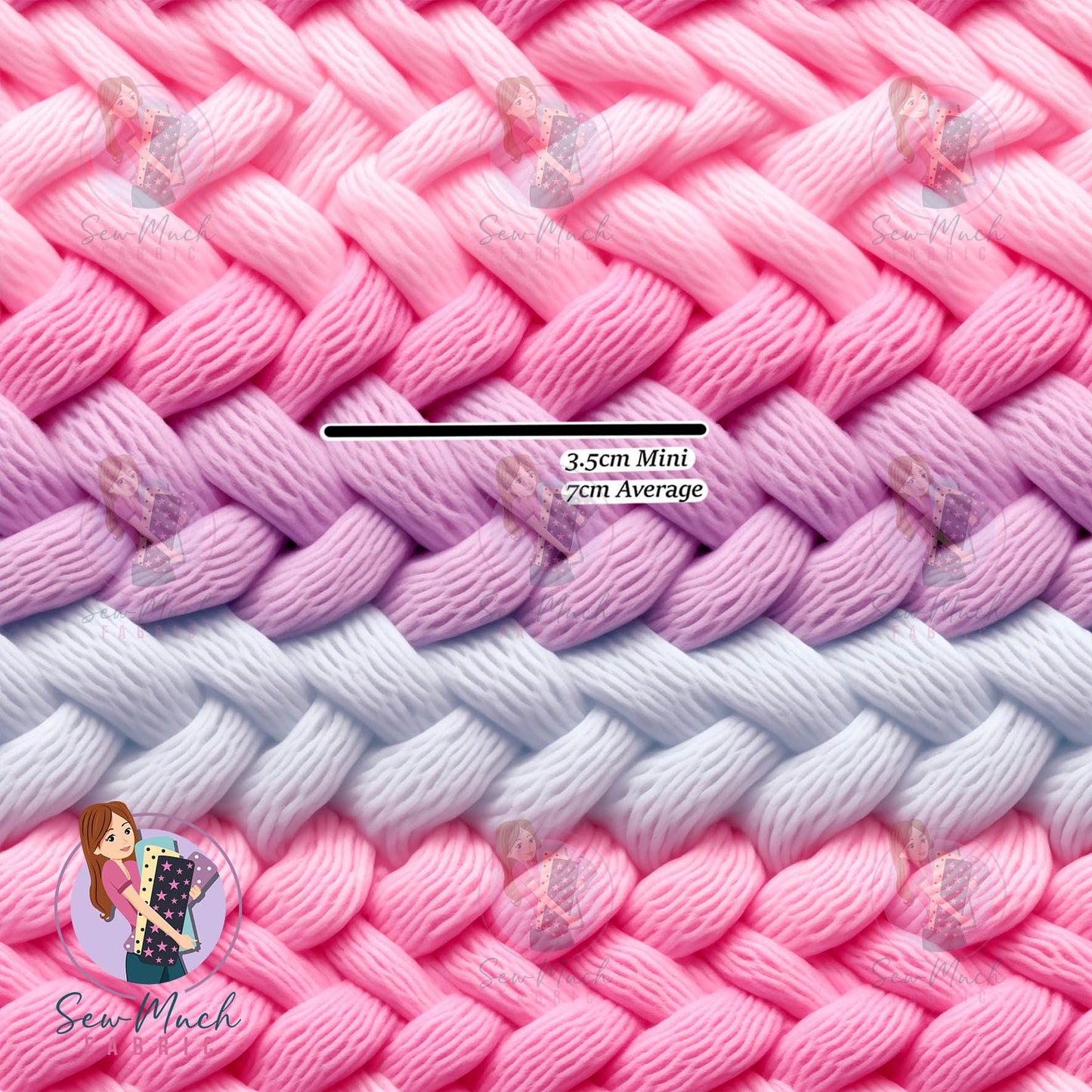 Pink Knit Look | Canvas | Retail | MINI Scale