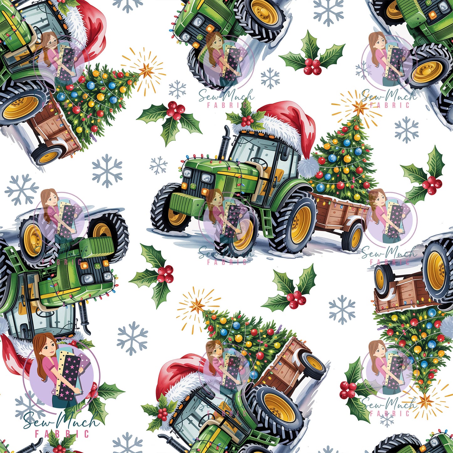 CHRISTMAS Pre-Order: Christmas Tractor White
