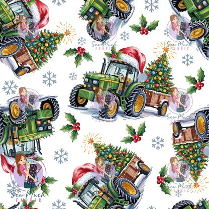 CHRISTMAS Pre-Order: Christmas Tractor White