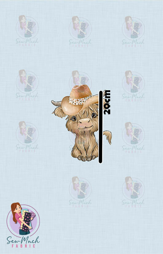 SEPTEMBER Pre-Order (1): Highland Cow Blue Western PANEL