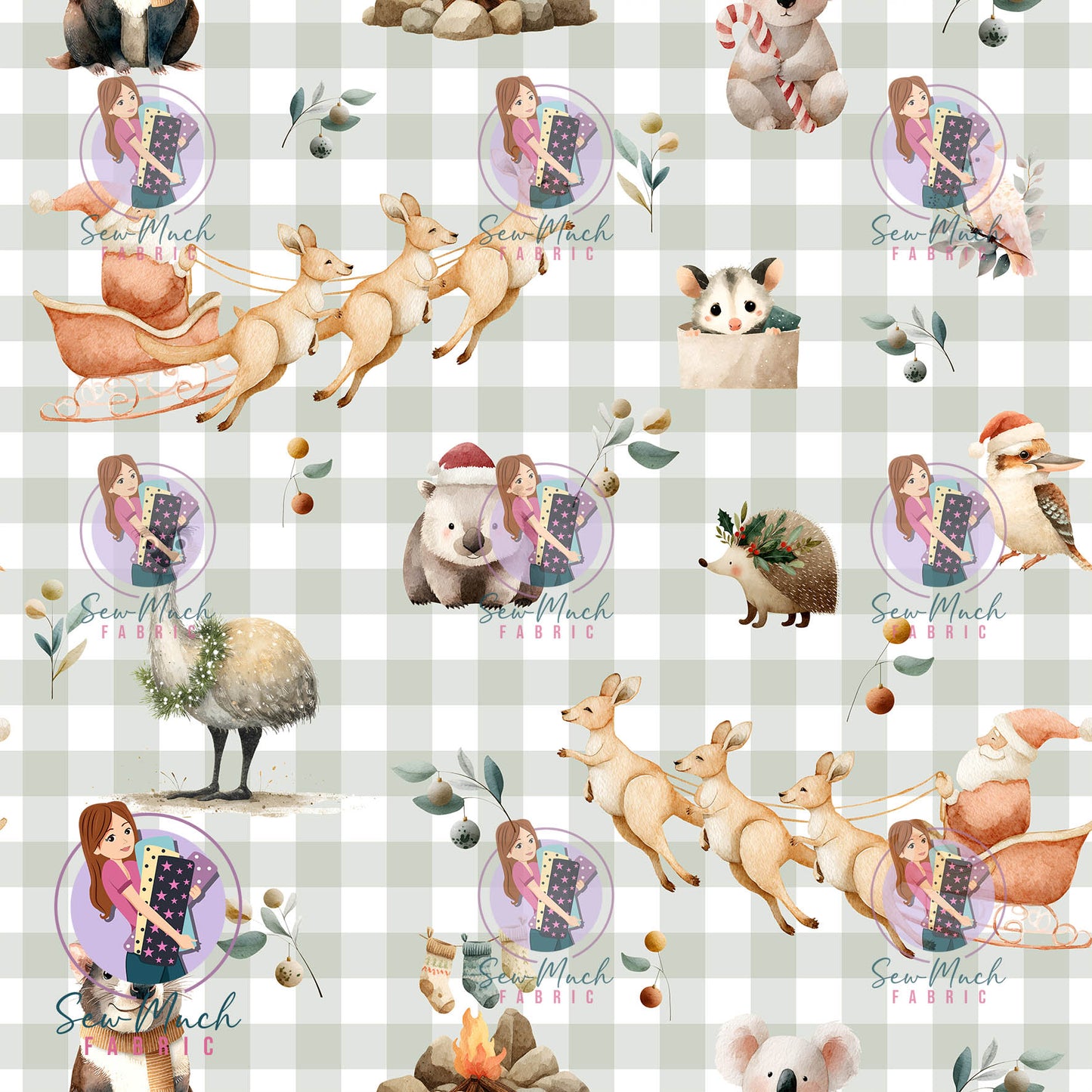 CHRISTMAS Pre-Order: Roo-dolph's Christmas Run Gingham