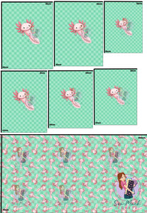 SEPTEMBER Pre-Order (2): Axolotl Green 'PANEL FOR ROMPERS'