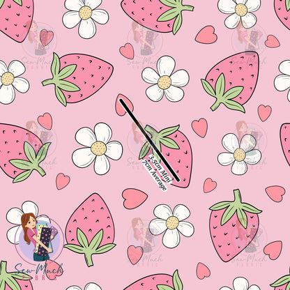 Strawberry Floral Pink | Waterproof Canvas | Retail | Average Scale