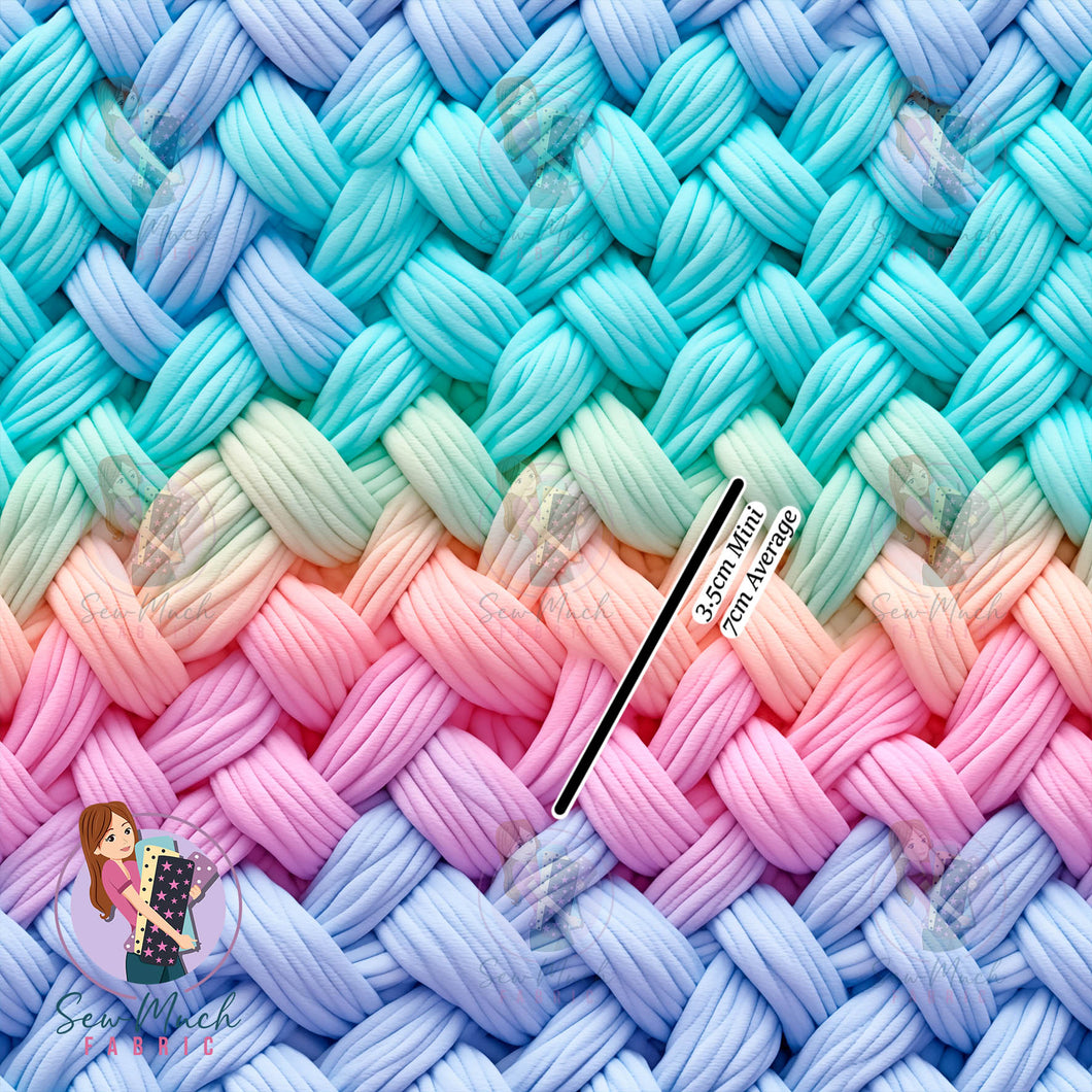 Knitted Look Rainbow | Knit | Retail | Average Scale