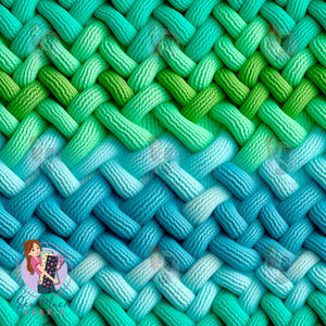 Blue/Green Knitted Look | Woven | Retail | Average Scale