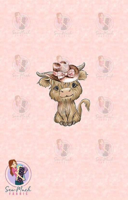 AUGUST Pre-Order (2): Highland Cow Pink Boots PANEL