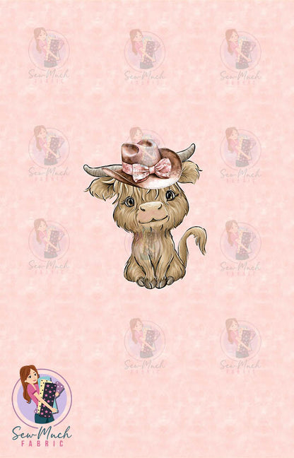 AUGUST Pre-Order (2): Highland Cow Pink Boots PANEL