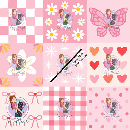Pink Patchwork Checks | Waterproof Canvas | Retail | Average Scale