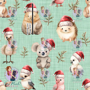 Christmas: Aussie Animals Green | Knit | Retail | Average Scale