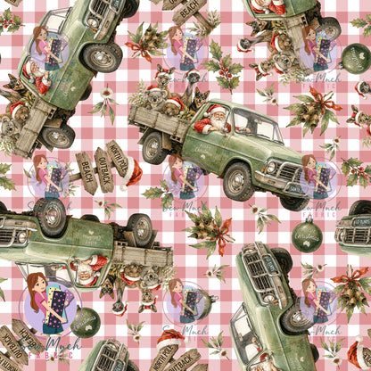 CHRISTMAS Pre-Order: Santa's Outback Delivery Red Gingham