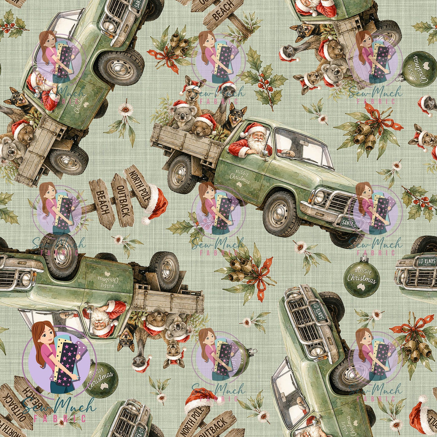 CHRISTMAS Pre-Order: Santa's Outback Delivery Green