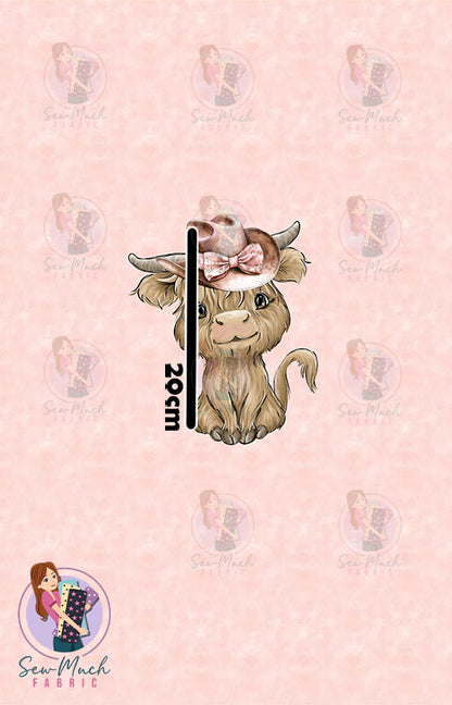 AUGUST Pre-Order (2): Highland Cow Pink Boots PANEL