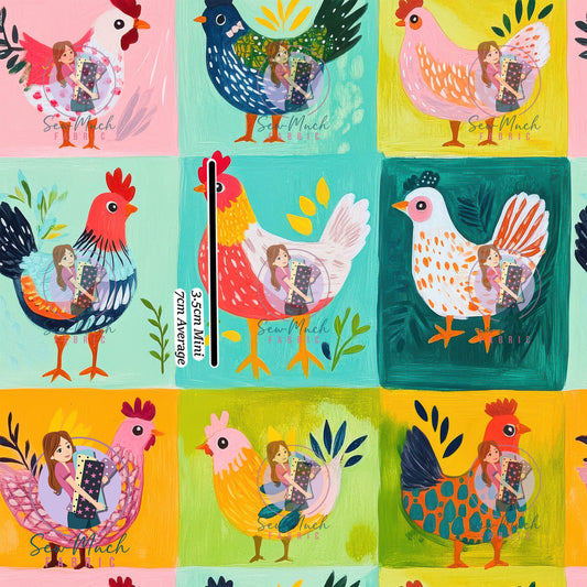 Abstract Chickens | Woven | Retail | Average Scale