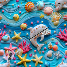 Load image into Gallery viewer, 3D Dolphins  | Knit 220gsm | Retail | Average Scale
