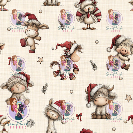CHRISTMAS Pre-Order: Adorable Farm Animals Beige