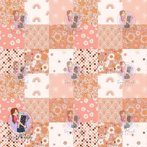 Peach/Pink Patchwork | Bamboo | Retail | Average Scale