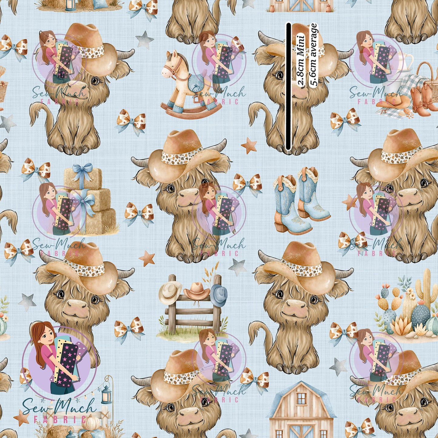 SEPTEMBER Pre-Order (1): Highland Cow Blue Western