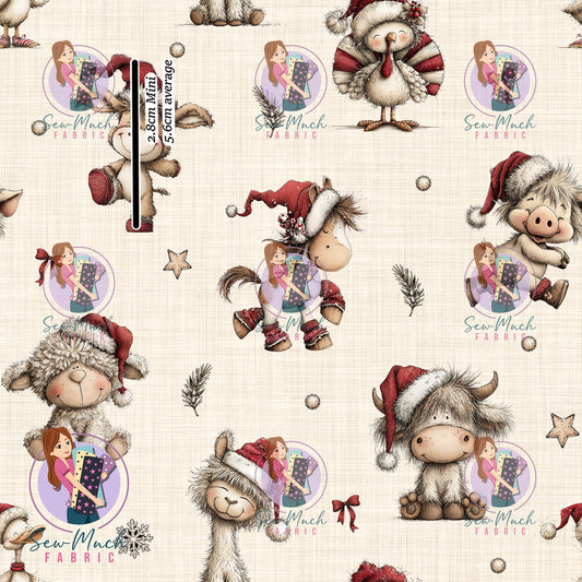 Christmas: Adorable Farm Animals | Woven | Retail | Average Scale