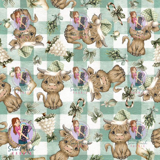 CHRISTMAS Pre-Order: Highland Cow Green