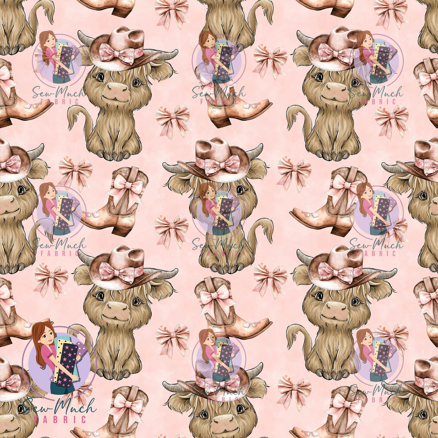 AUGUST Pre-Order (2): Highland Cow Pink Boots
