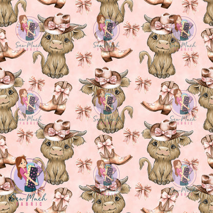 AUGUST Pre-Order (2): Highland Cow Pink Boots
