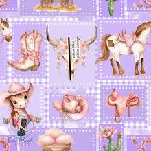 Load image into Gallery viewer, Western Patchwork Purple | Woven | Retail | Average Scale
