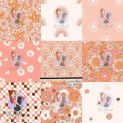 Peach/Pink Patchwork | Bamboo | Retail | Average Scale