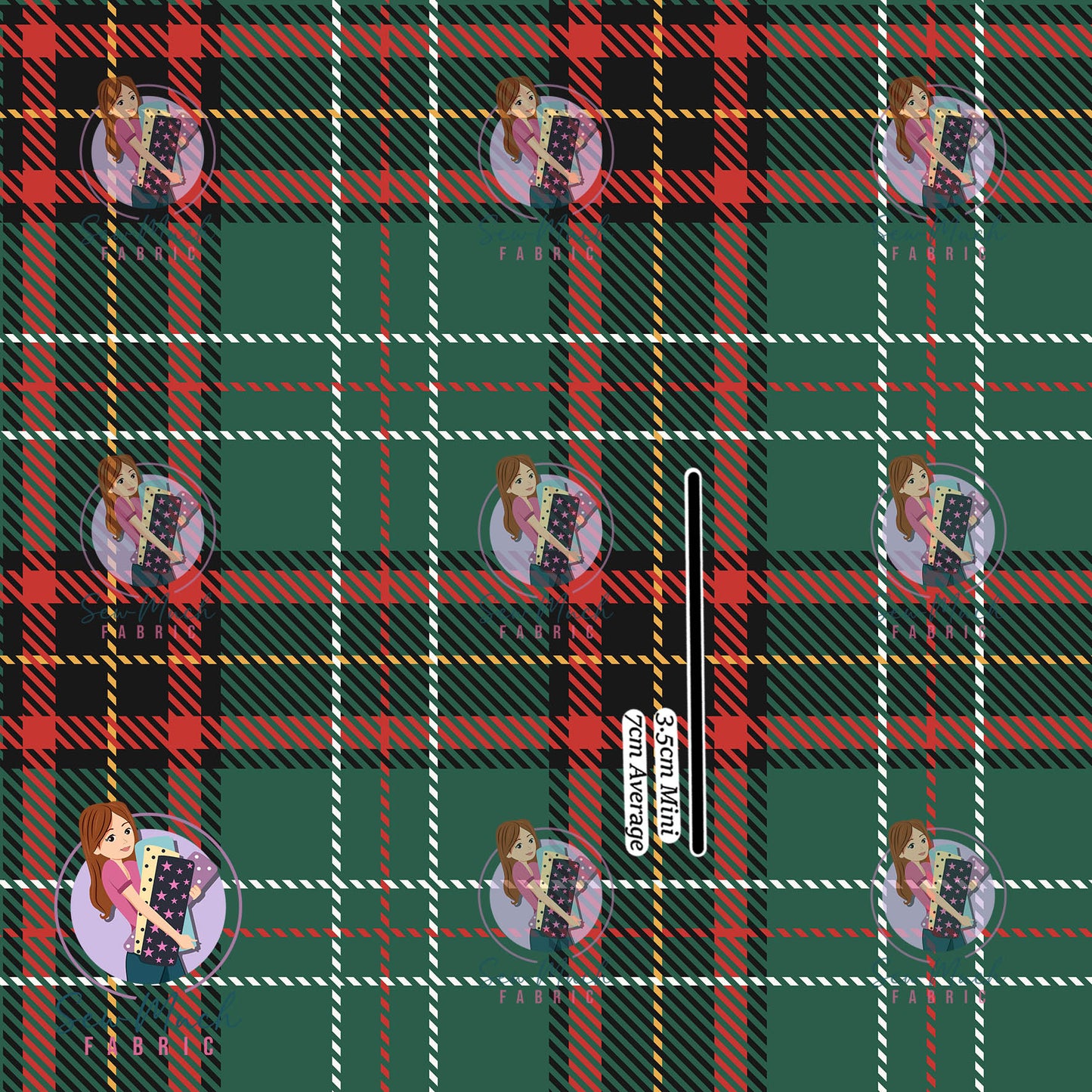 Christmas: Green Plaid | Woven | Retail | MINI Scale
