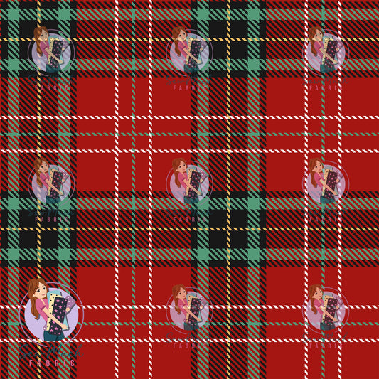 CHRISTMAS: Red Plaid | Woven | Retail | Average Scale