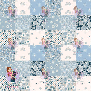 Blue Patchwork | Canvas | Retail | Average Scale