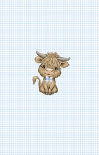 Load image into Gallery viewer, SEPTEMBER Pre-Order (2): Highland Cow Blue Bows | PANEL |
