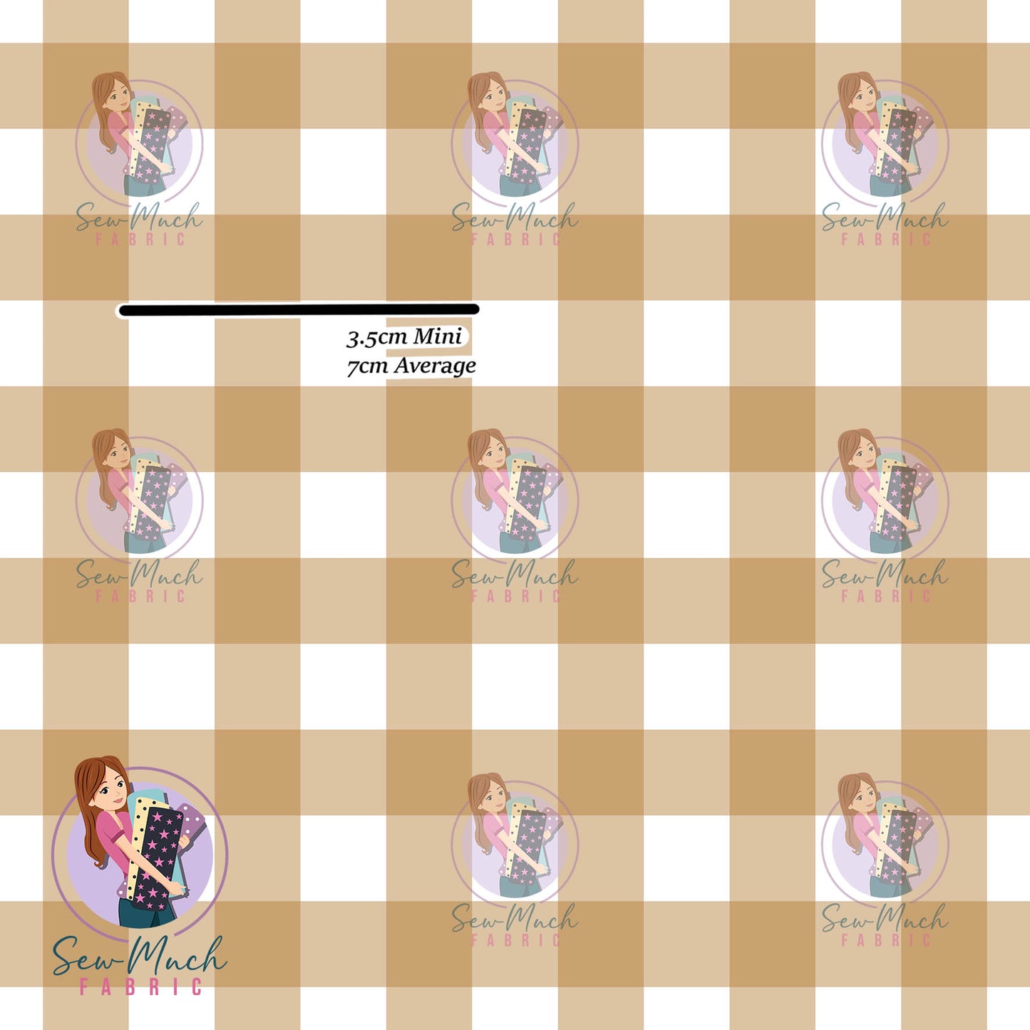 Brown Gingham | Canvas | Retail | Average Scale