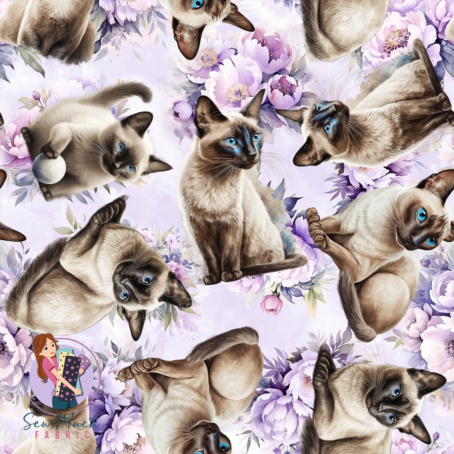 Siamese Cat FLORAL | Pre-Order |