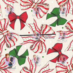 CHRISTMAS: Bows | Woven | Retail | MINI Scale
