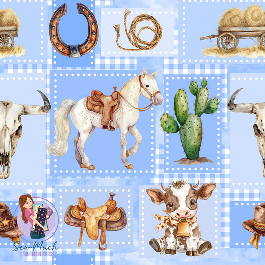 Unlimited Pre-Order: Western Patchwork Blue