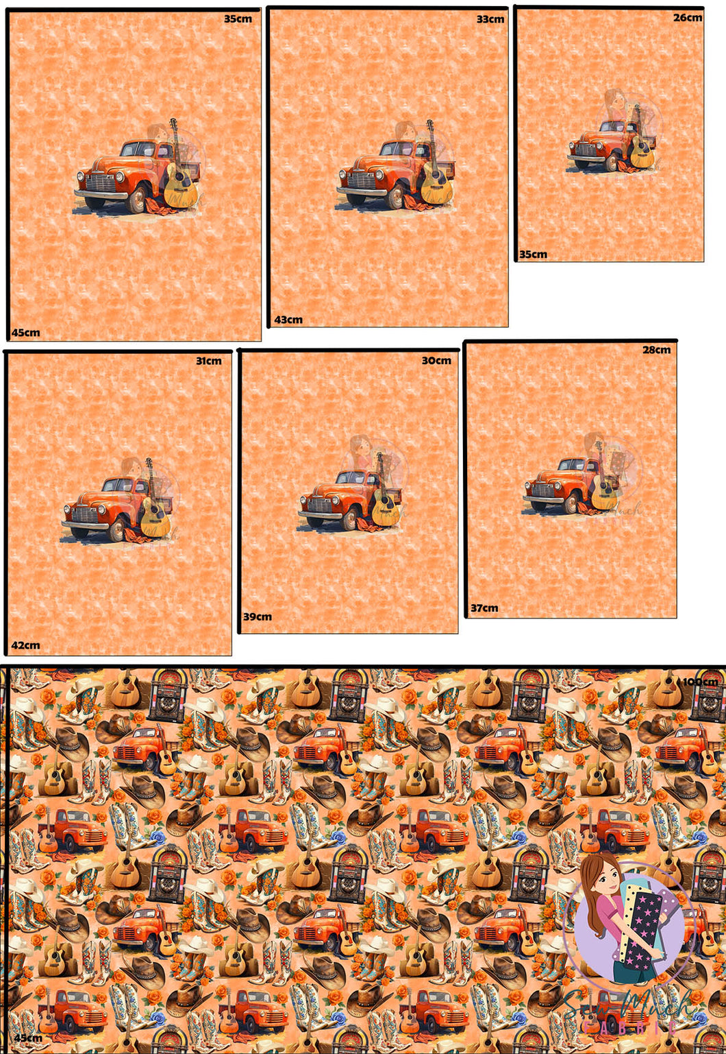 APRIL Pre-Order (2): Western Music 'PANEL FOR ROMPERS'