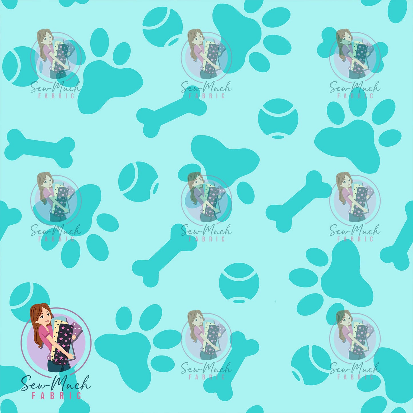 Paw Prints Teal | Pre-Order |