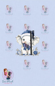 Christmas: Blue Elephant | Panel | Retail | Cotton Knit