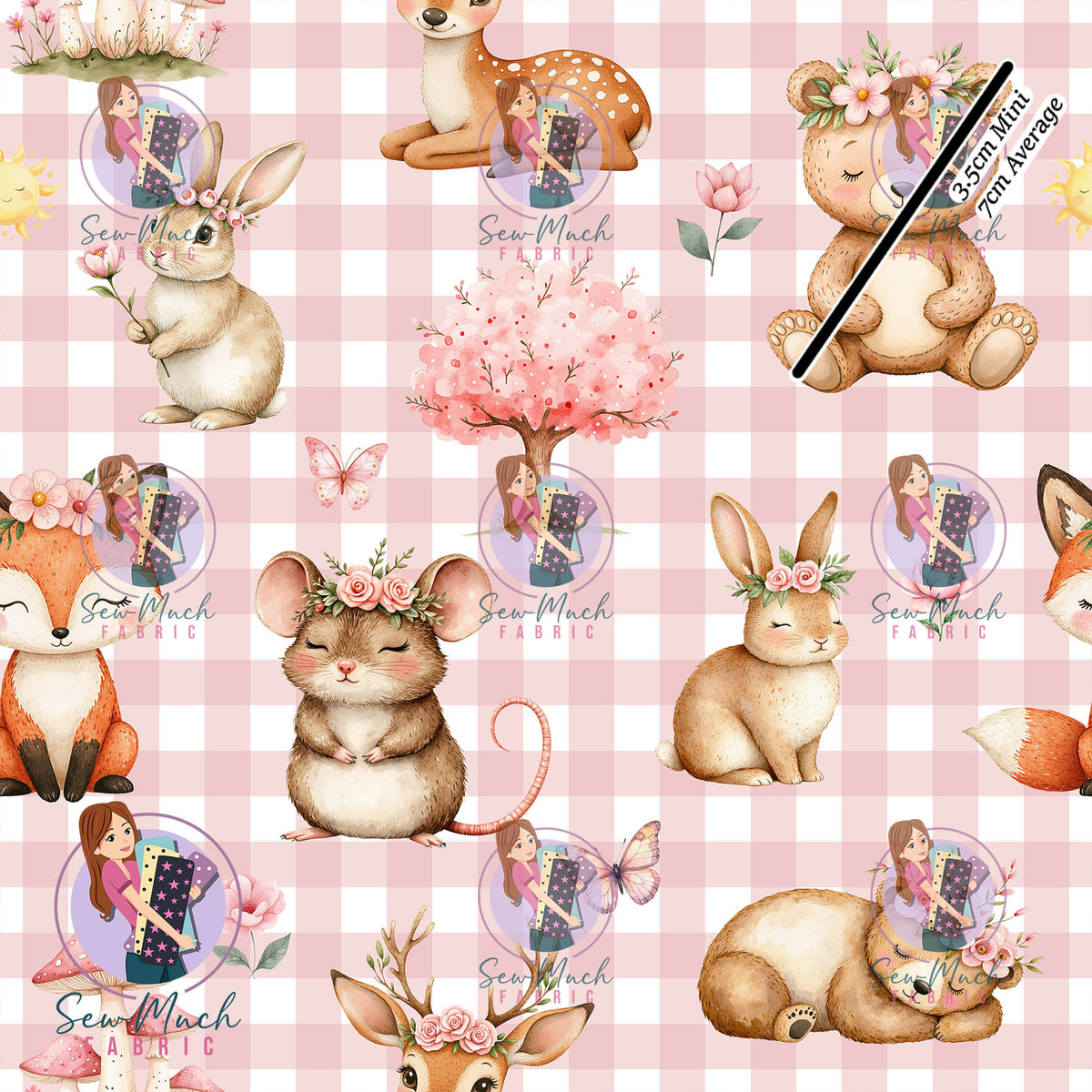 Woodland Animals Gingham | Woven | Retail | Average Scale
