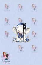 Load image into Gallery viewer, CHRISTMAS Pre-Order: My 1st Christmas Elephant Blue &#39;PANEL&#39;
