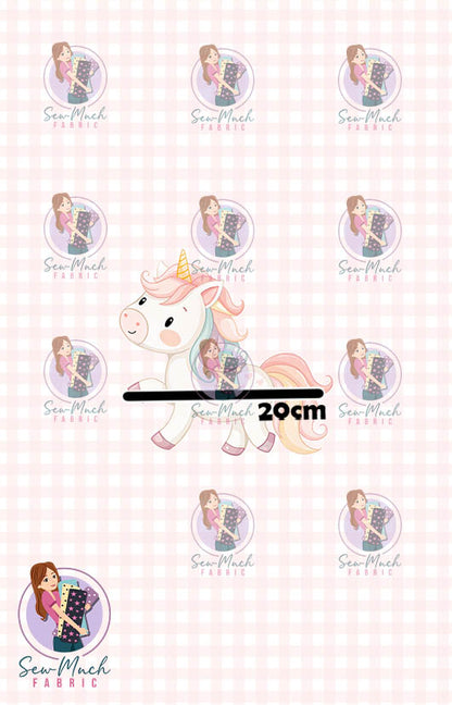 JULY Pre-Order (1): Unicorn Pink Gingham  PANEL