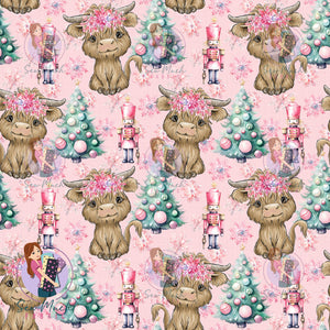 CHRISTMAS Pre-Order: Highland Cow Pink