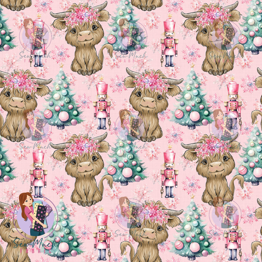 CHRISTMAS Pre-Order: Highland Cow Pink