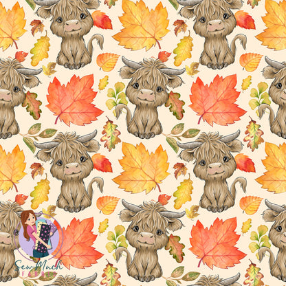 Highland Cow Autumn | Woven | Retail | Average Scale