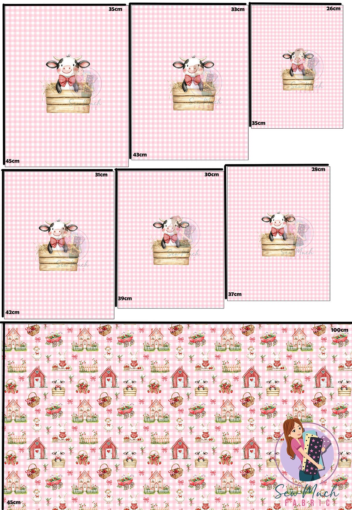 Unlimited Pre-Order: Strawberry Farm 'PANEL FOR ROMPERS'