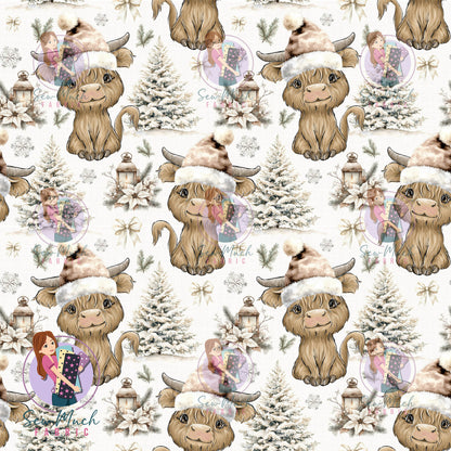 Christmas: Highland Cow Winter Wonderland | Woven | Retail | MINI Scale